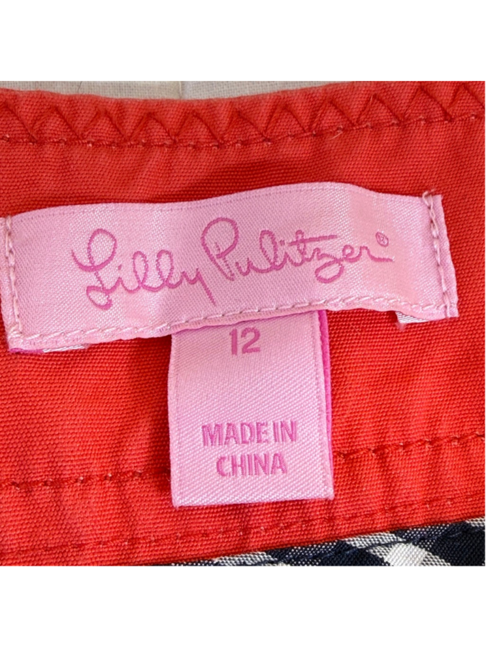 Lilly Pulitzer Red Wide Leg Sailor Pants Women’s Size 12 Nautical Button Detail - Picture 9 of 9